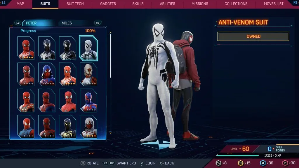 Marvel's Spider-Man 2 の対ヴェノム スーツ