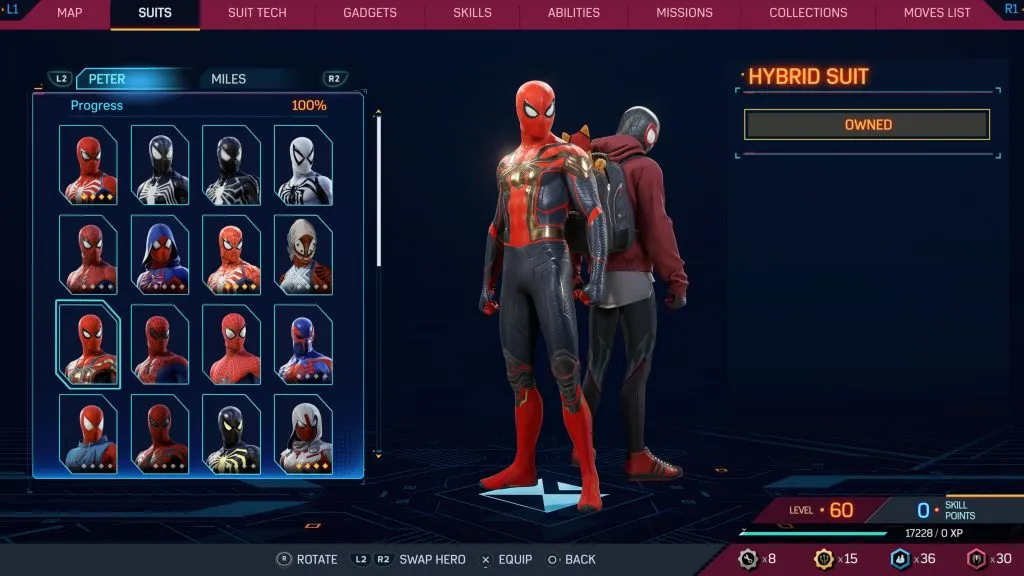 Traje híbrido de Marvel's Spider-Man 2