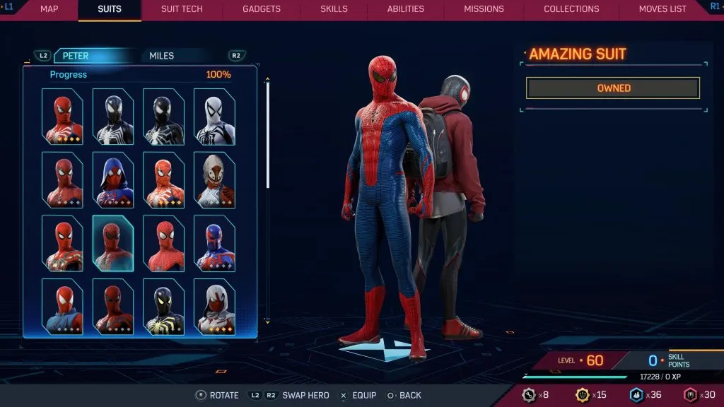 Increíble traje de Marvel's Spider-Man 2