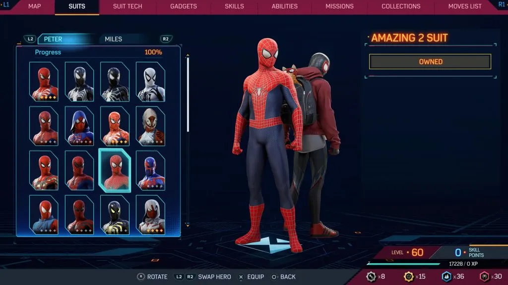 Incríveis 2 trajes do Homem-Aranha 2 da Marvel