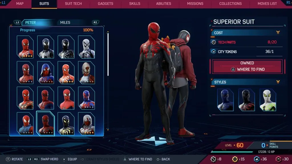 Marvel's Spider-Man 2 の優れたスーツ