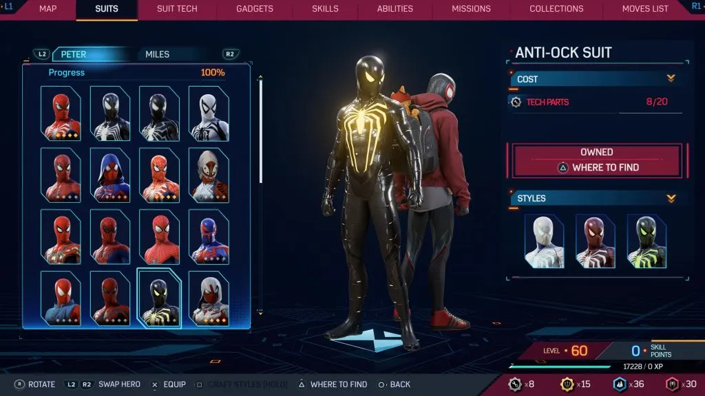 Marvel's Spider-Man 2 のアンチオック スーツ