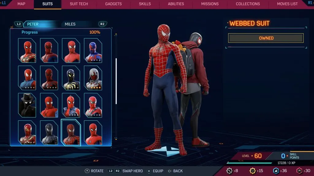 Traje palmeado de Marvel's Spider-Man 2
