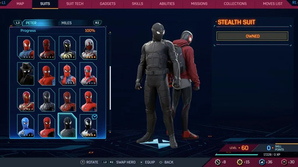 Marvel's Spider-Man 2 のステルス スーツ