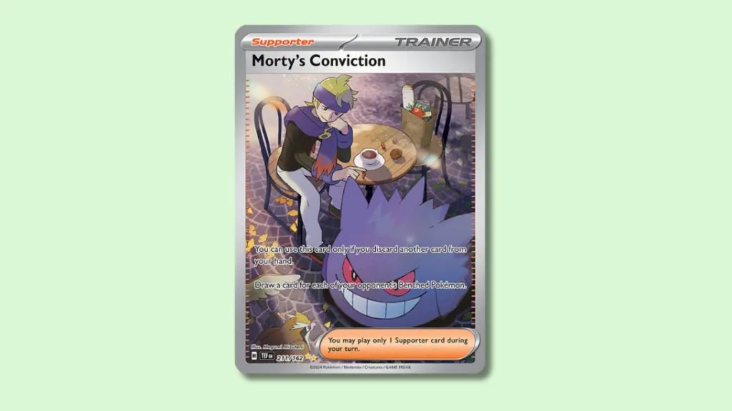 Carte Pokémon Conviction de Morty.