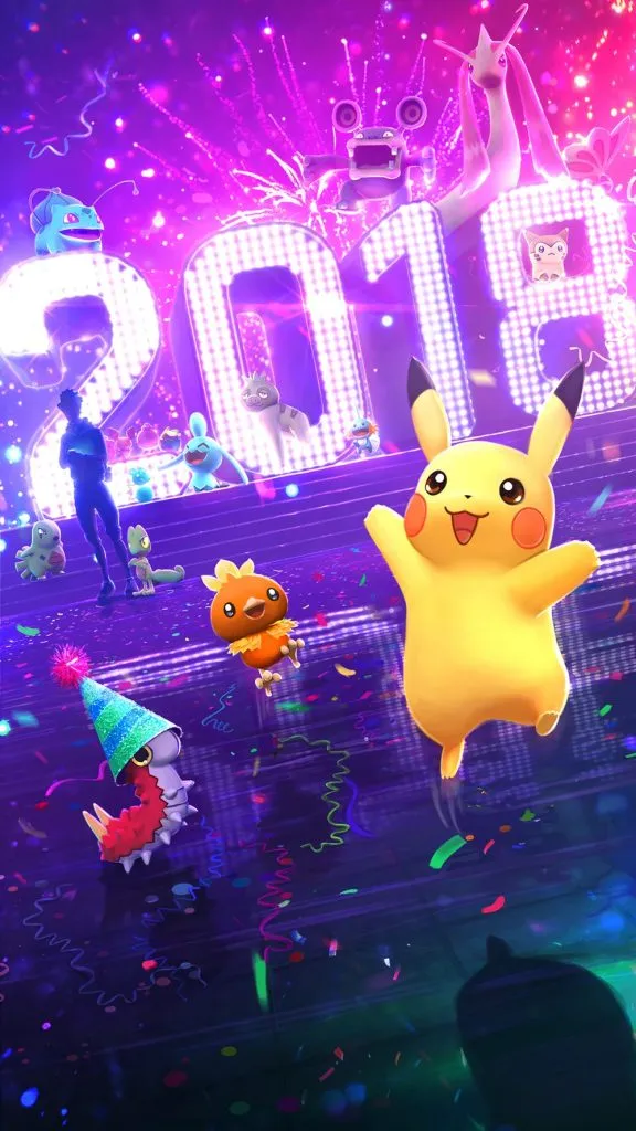 Pokemon Go schermata di caricamento nuovo anno 2018