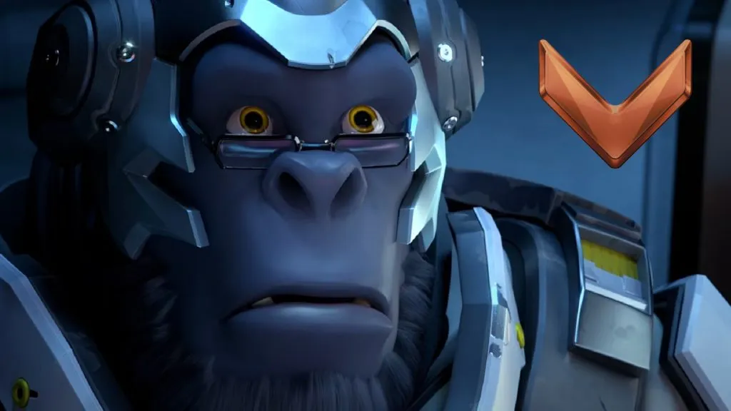 Winston dans Overwatch 2 avec l'emblème de rang Bronze