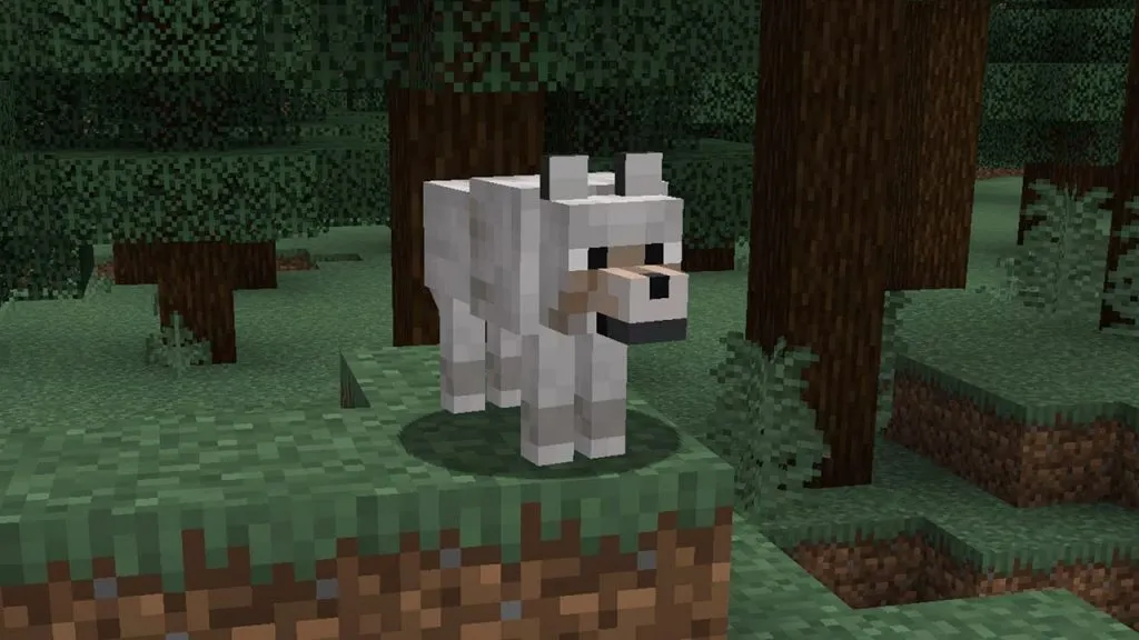 Minecraft lobo pálido