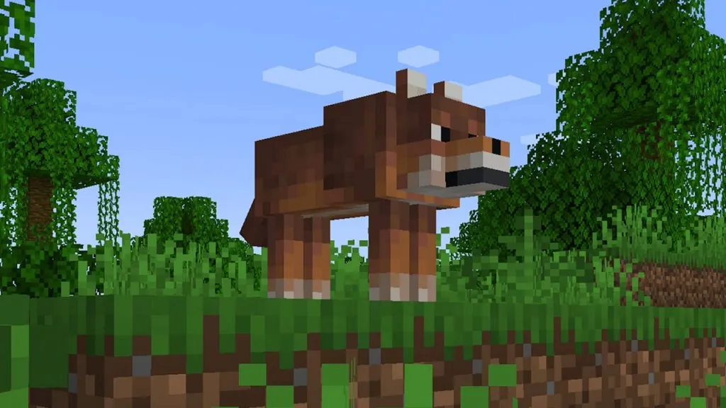 Lobo enferrujado do Minecraft