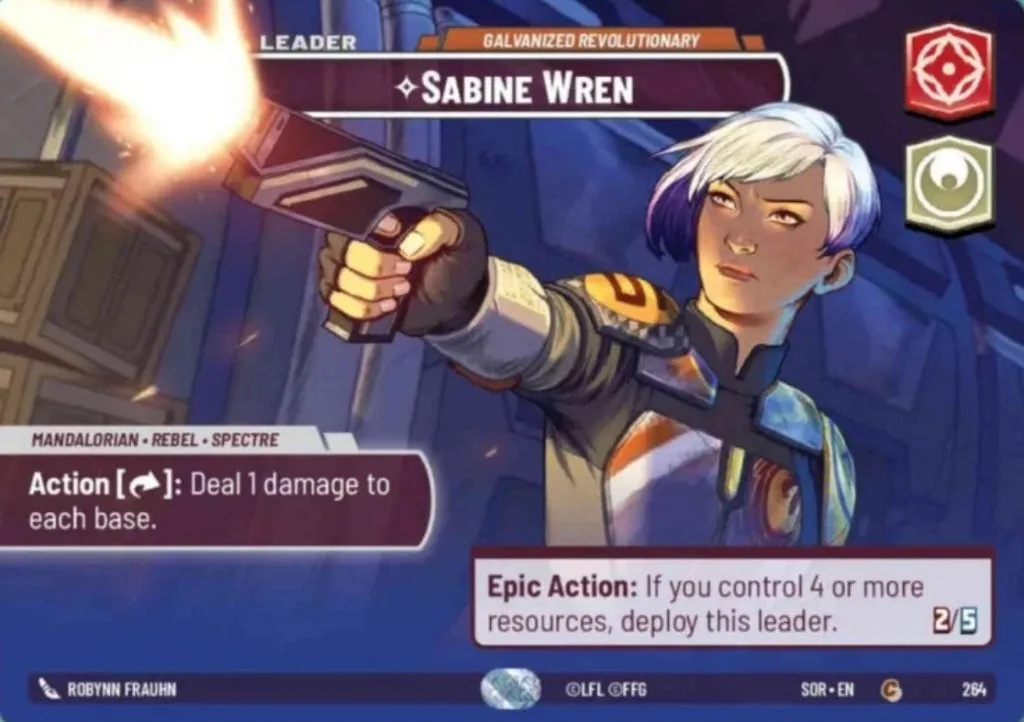 Carte Star Wars Unlimited Sabine Wren Showcase