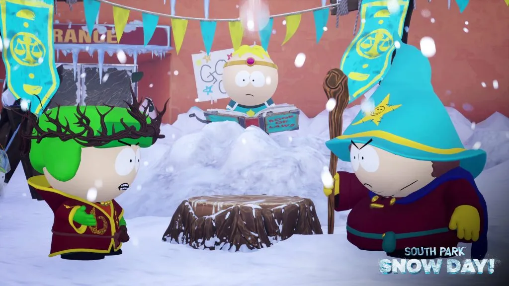 Uma captura de tela do jogo South Park: Snow Day
