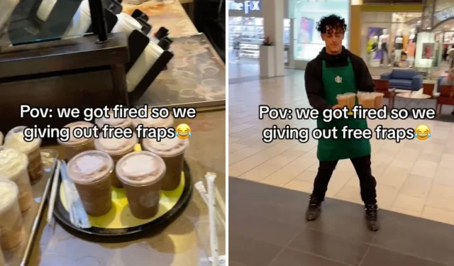 Trabajadores de Starbucks reparten bebidas gratis a sus clientes tras ser despedidos