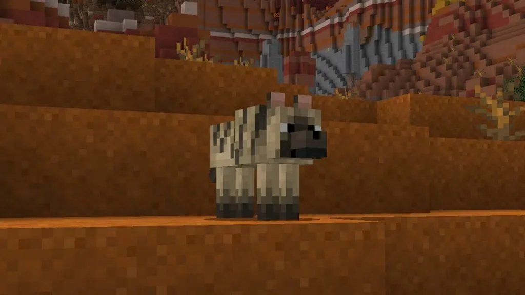 Minecraft Gestreifter Wolf