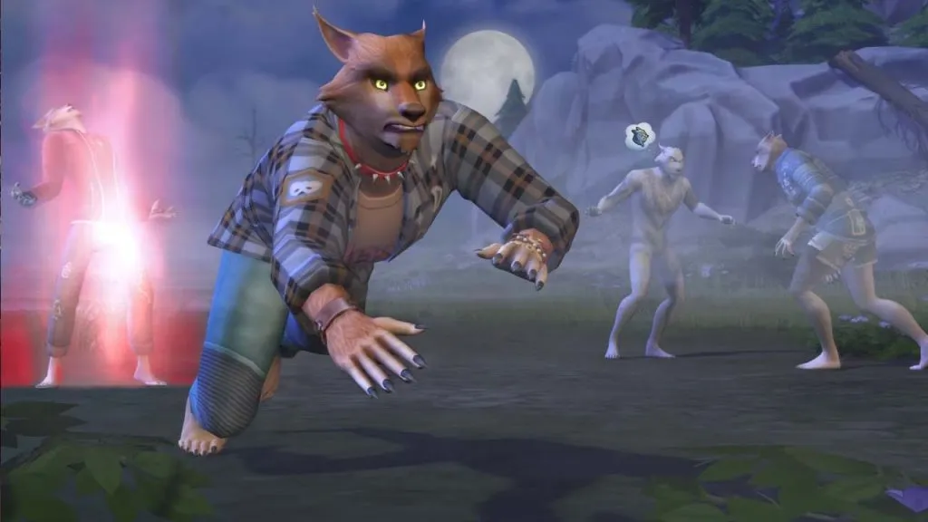 Ein Werwolf im Sims 4 DLC