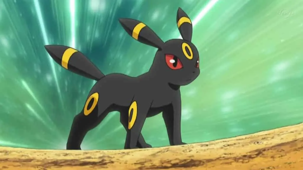 Umbreon do tipo escuro no anime Pokémon