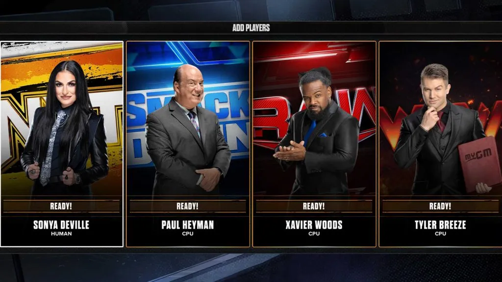 Menu du mode GM de WWE 2K24