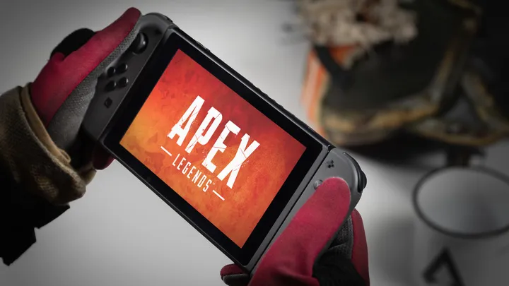 플레이어가 교차 진행 상황을 보고 싶어하는 콘솔 중 하나인 Apex 화면이 있는 Nintendo Switch의 이미지.