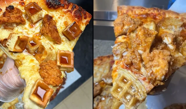 Internet diviso in una bizzarra combinazione di pollo e pizza con waffle