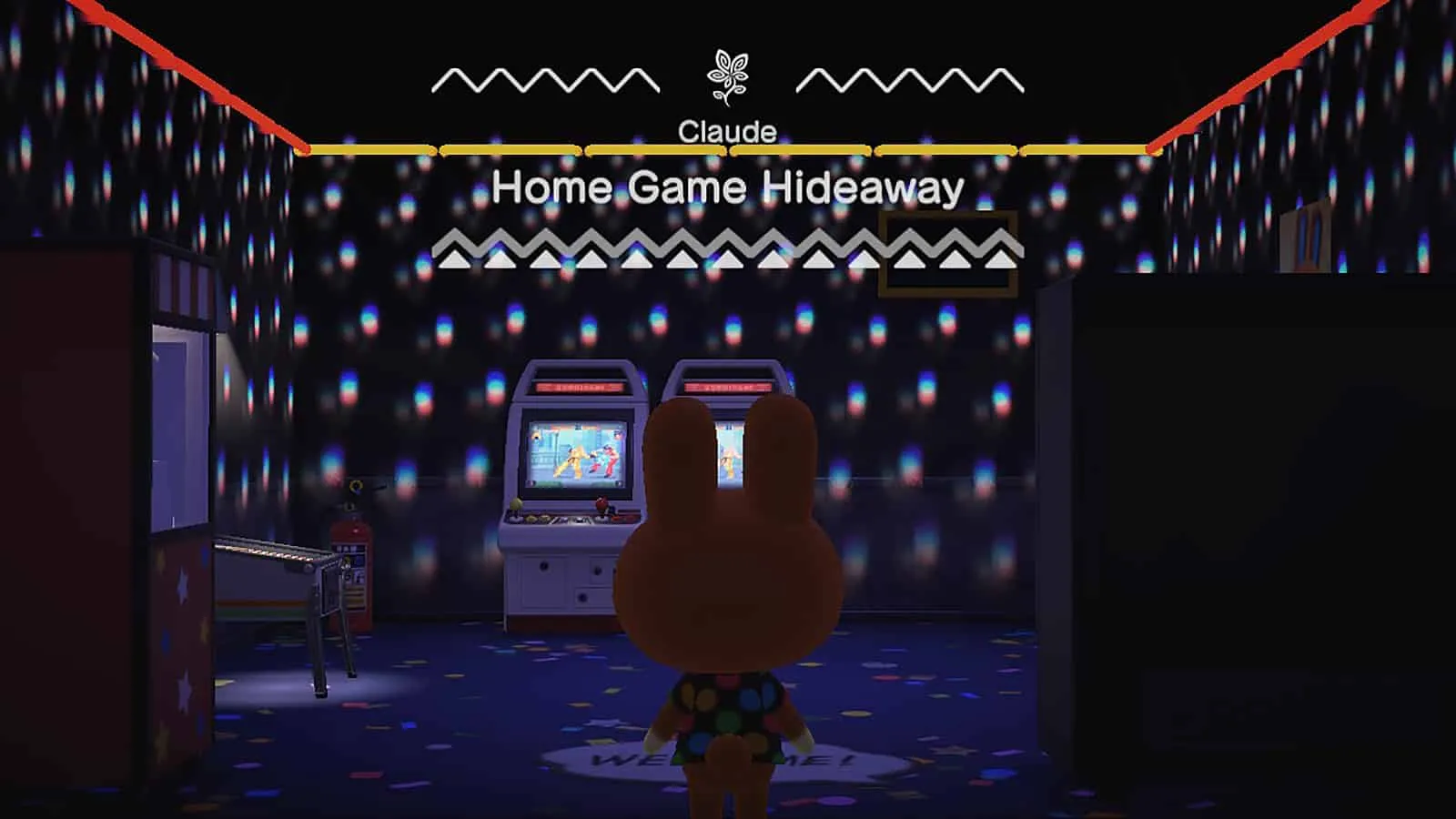 Quarto Hideaway do Claude's Home Game no DLC Happy Home Paradise de Animal Crossing