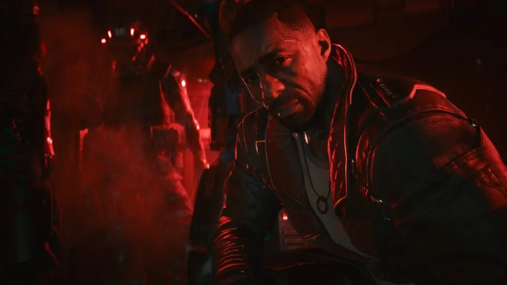 Cyberpunk 2077 Phantom Liberty DLC의 Idis Elba 이미지.