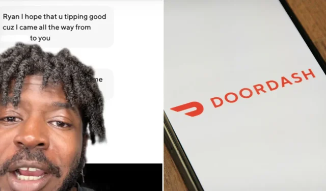 Cliente da Doordash fica chocado depois que o motorista exige uma gorjeta de US $ 20 antes de entregar o pedido