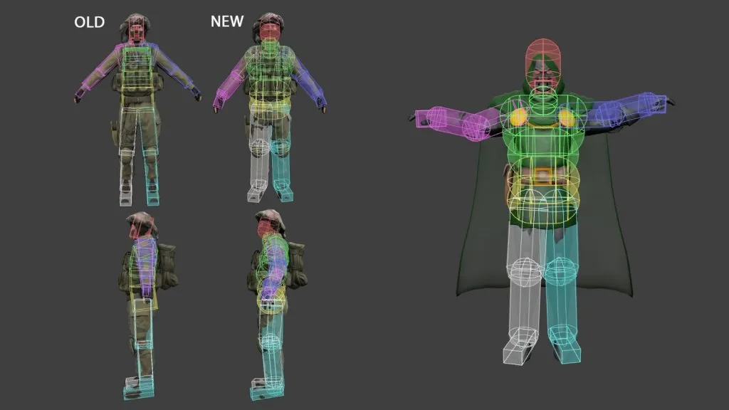 虛幻編輯器中 3D 模型的碰撞箱