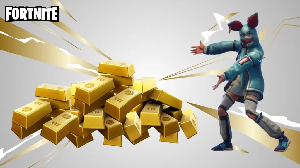 Barres d'or Fortnite et emote Voici