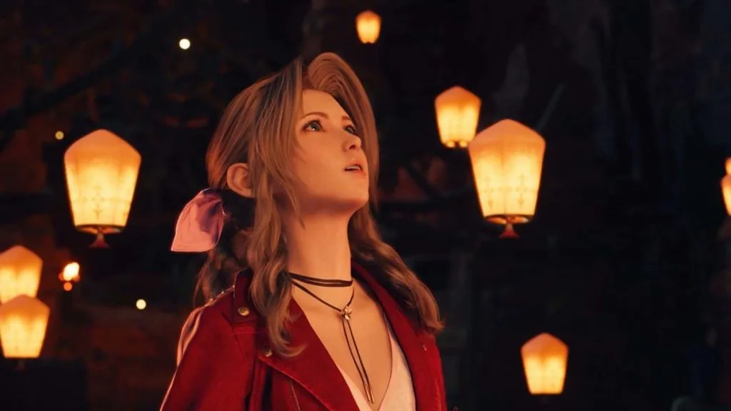 Una imagen de Aerith en Final Fantasy 7 Rebirth.