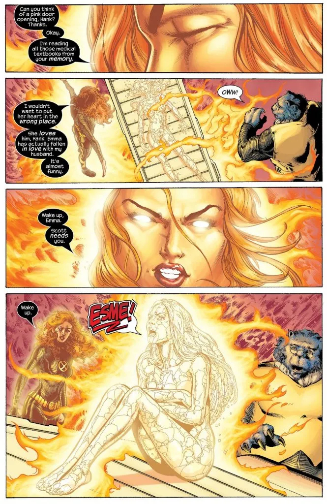 Jean reconstruye a Emma Frost