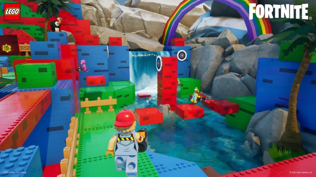 Uno screenshot con uno dei più recenti modelli di isole LEGO Fortnite.