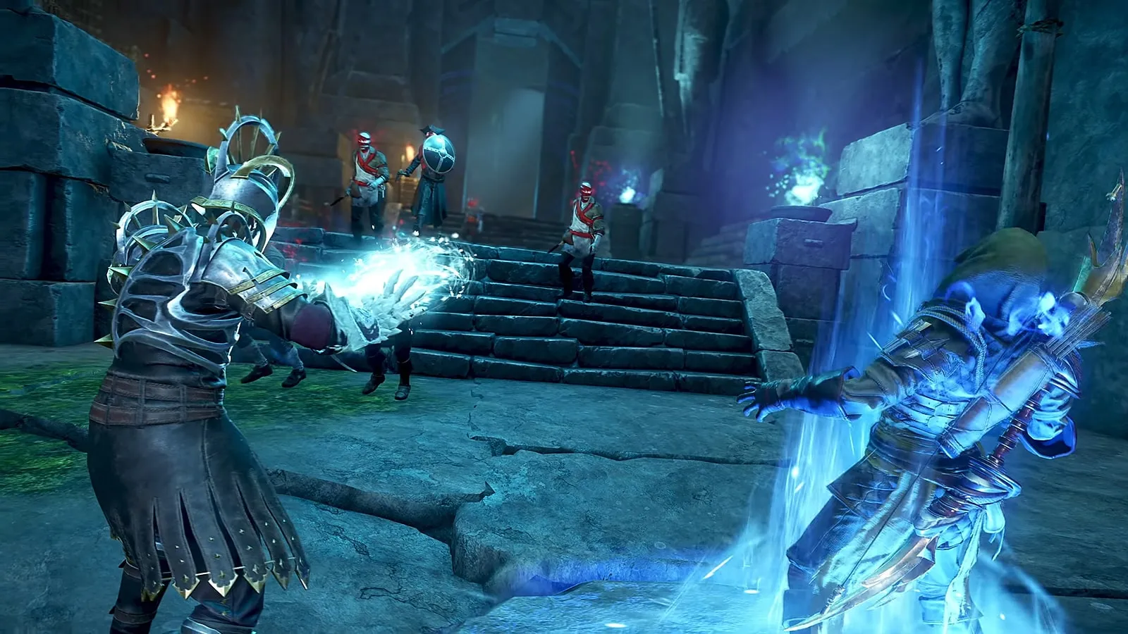 玩家在新世界 MMORPG 中與一群敵人戰鬥