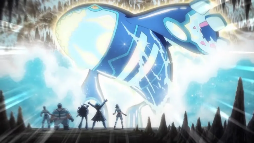 Il risveglio primordiale di Kyogre nell'anime di Pokemon Generations.