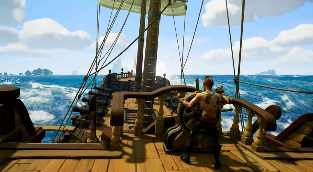 Obraz rozgrywki w Sea of ​​Thieves.