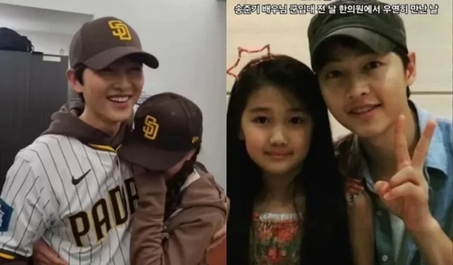 Song Joong-ki recordó a una pequeña fan de hace 11 años y le dio un abrazo