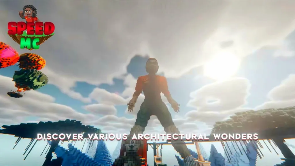 Estatua gigante de Ronaldo en el servidor IShowSpeed ​​Minecraft