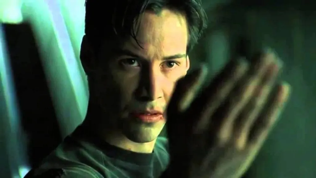 Keanu Reeves como Neo en Matrix