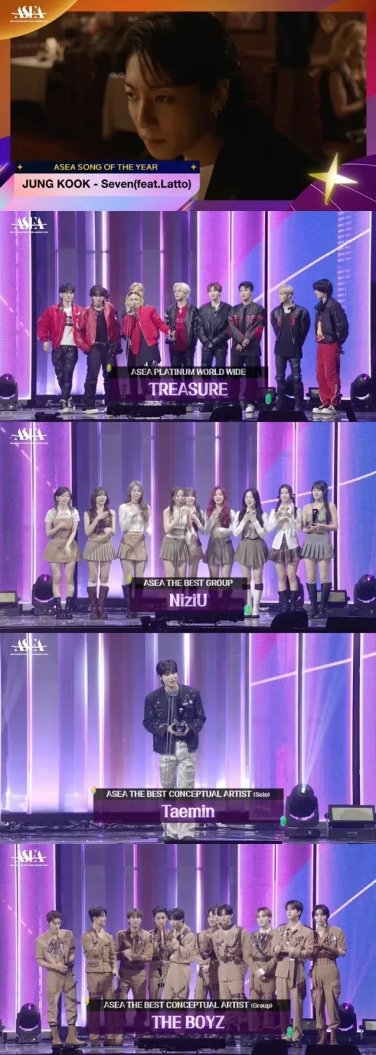 Anunciados os vencedores do primeiro Asia Star Entertainer Awards (ASEA): Stray Kids, SHINee Taemin, More Bag Trophies Home!