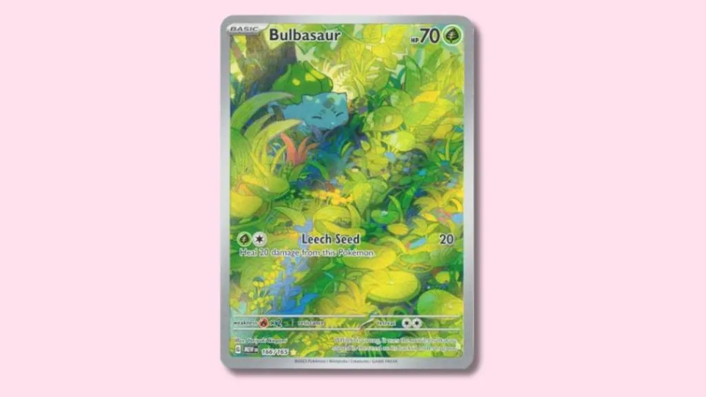 Carte Pokémon Bulbizarre (166/165).
