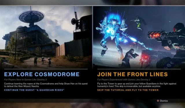 Destiny 2 finalmente permite a los Guardianes saltarse la dolorosa línea de misiones de introducción de New Light