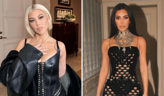 寇特妮卡戴珊 (Kourtney Kardashian) 因臭名昭著的耳環崩潰事件向姐姐金 (Kim) 致敬