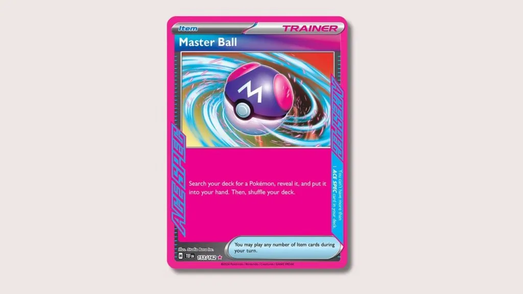 Cartão Pokémon Master Ball ACE SPEC.