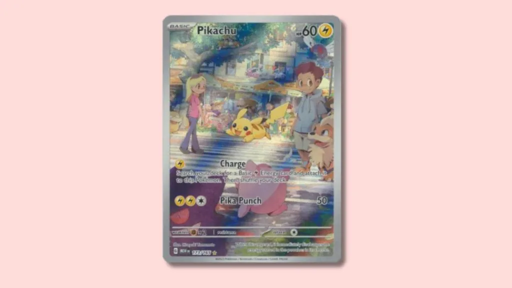 Carte Pokémon Pikachu (173/165).