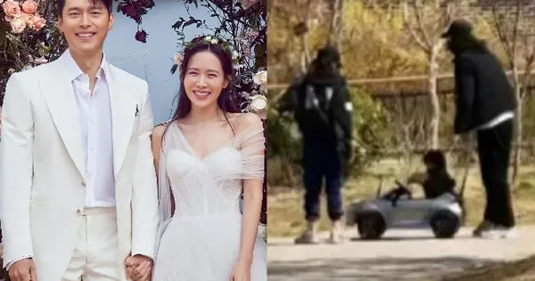 Son Ye-jin – Hyun Bin aperçu en train de jouer dehors avec leur fils 