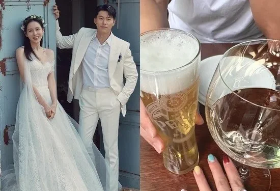 Son Ye-jin revela su cita con su esposo Hyun Bin: sentados cara a cara y bebiendo cerveza