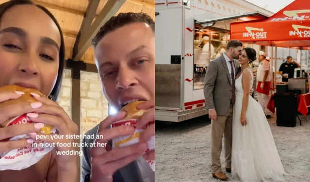 Ce couple a mangé des hamburgers In-N-Out à leur mariage et les fans deviennent fous