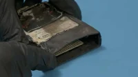 YouTuber repara un cartucho de juego retro dañado en un incendio en su casa