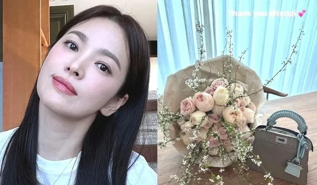 Song Hye-kyo sorprende a sus fans con un lujoso bolso de regalo que recibió de FENDI