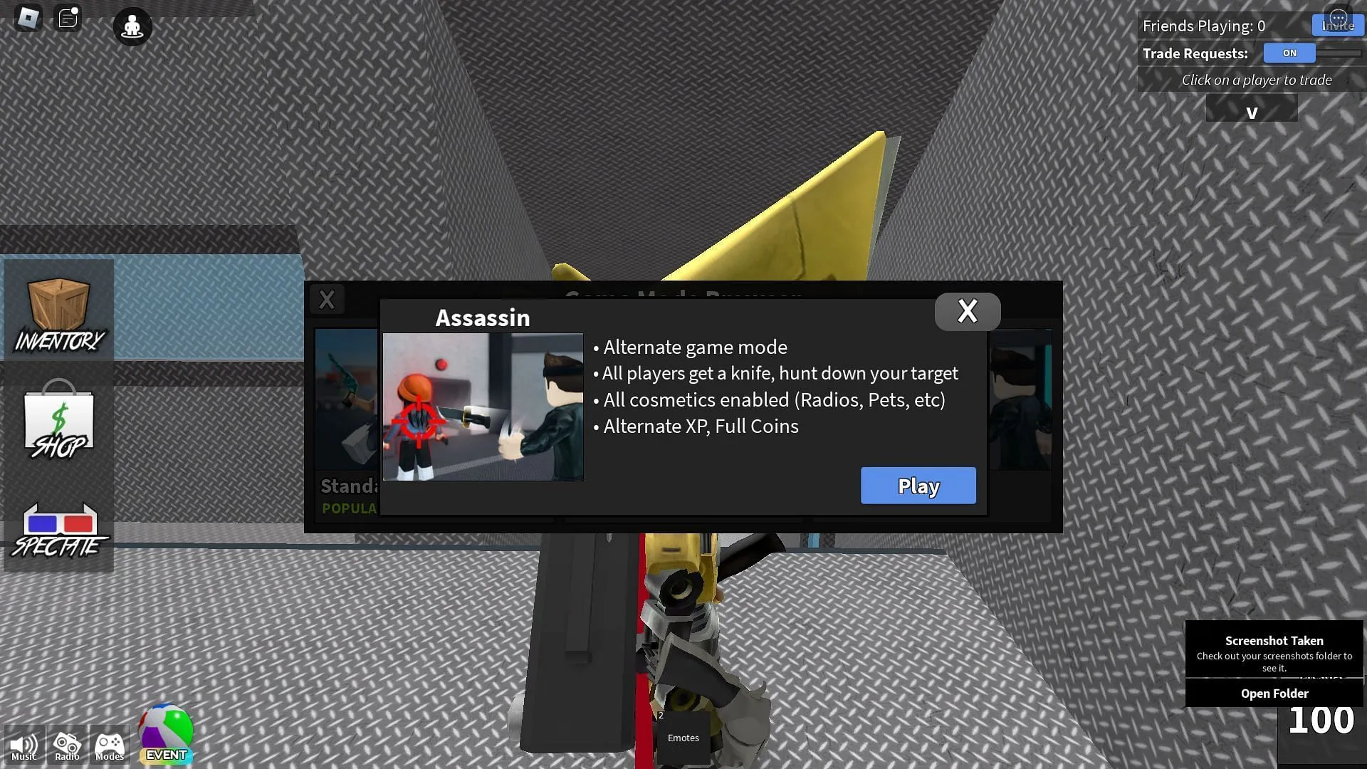 Regole per giocare in modalità Assassino (Immagine tramite Roblox)