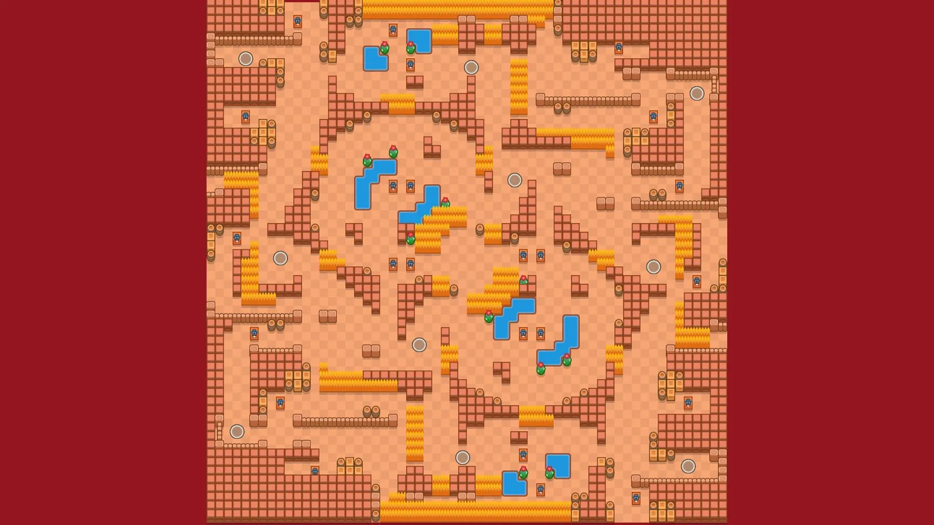 Mapa do FiftyFive Solo Showdown (Imagem via Supercell)