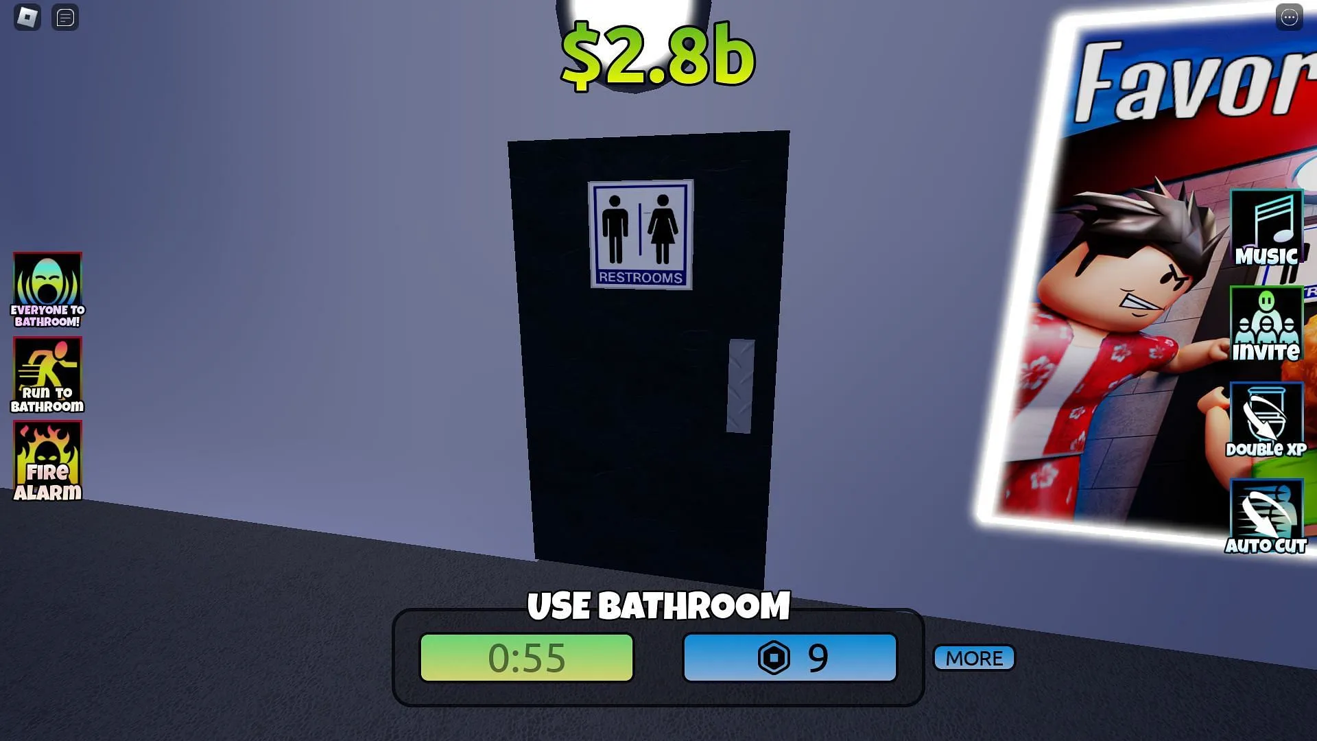 Reaching the bathroom (Image via Roblox)